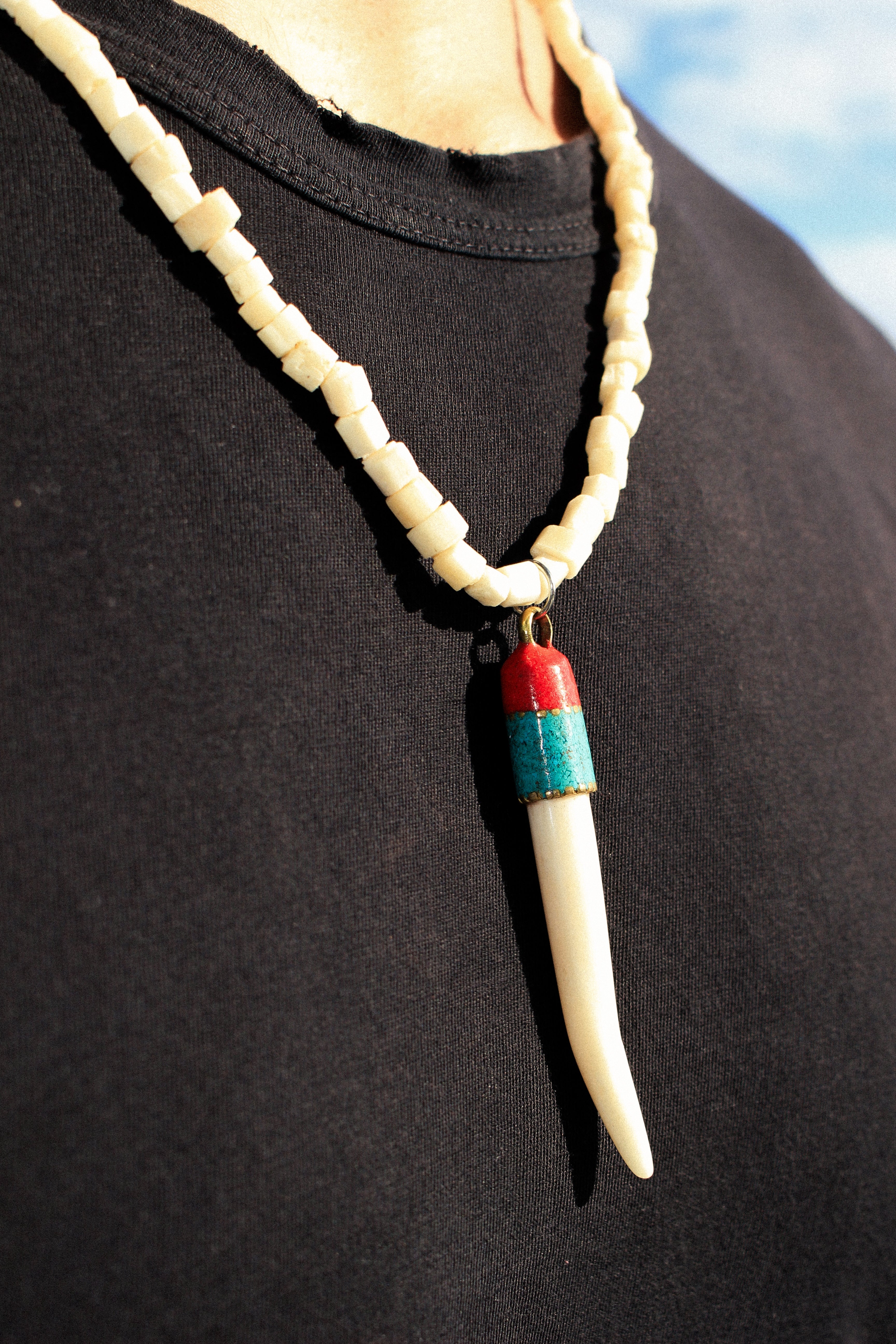 Nepal Sharktooth Bone necklace