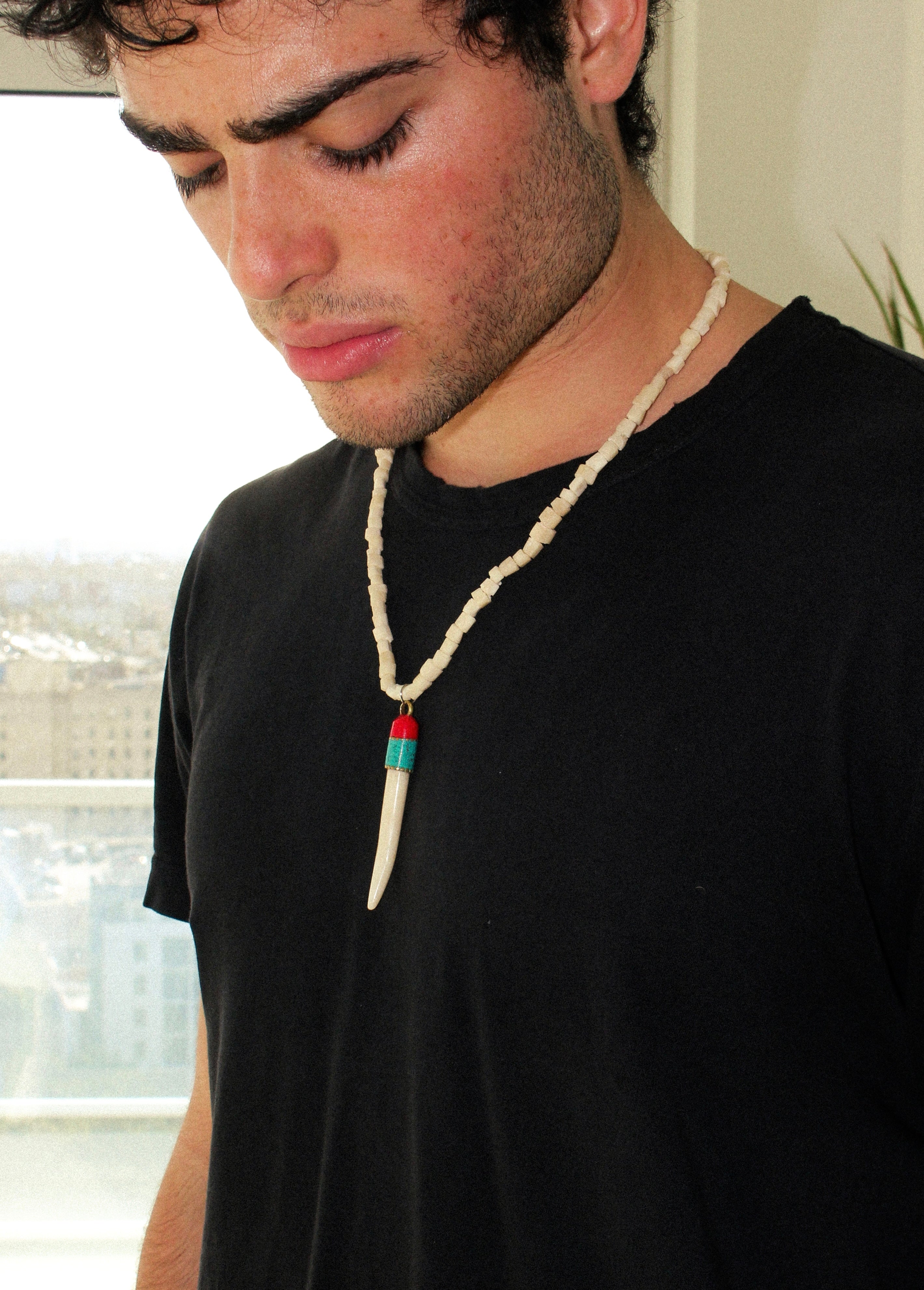 Nepal Sharktooth Bone necklace