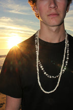 Gambian pattern cow bone Terra necklace