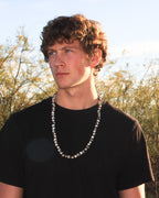 Gambian pattern cow bone Terra necklace